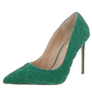 Steve Madden Green Textured Heels